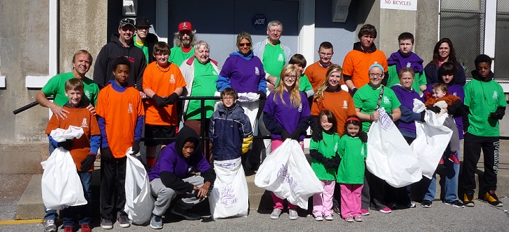 CCC Families participate in city-wide clean up.